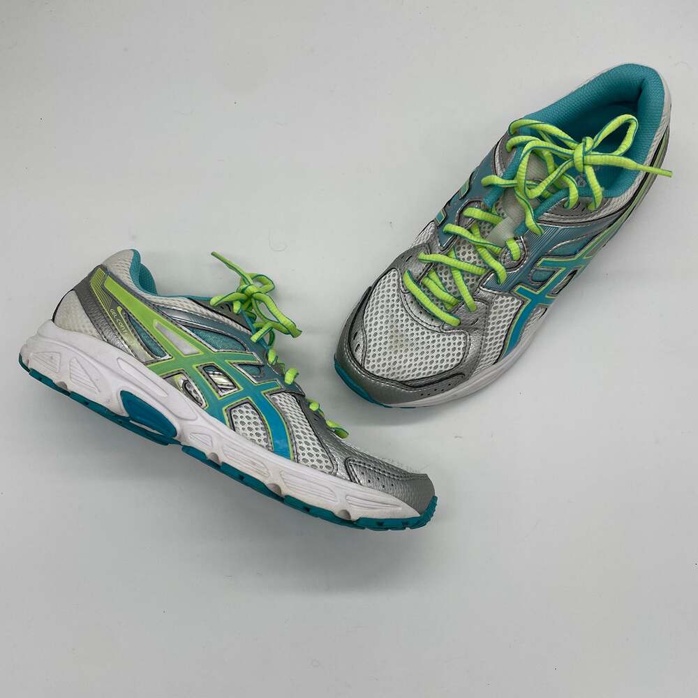ASICS Gel-Contend 2 Women's Athletic Sneakers - White/Turquoise/Sharp Green - 7